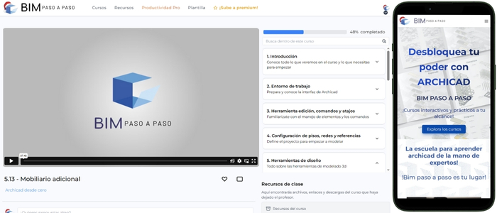 Plataforma de cursos Bim paso a paso 